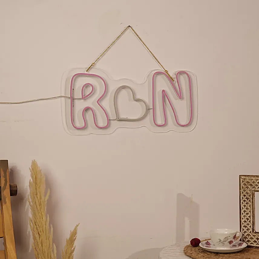 Couple Initials LED Neon Light
