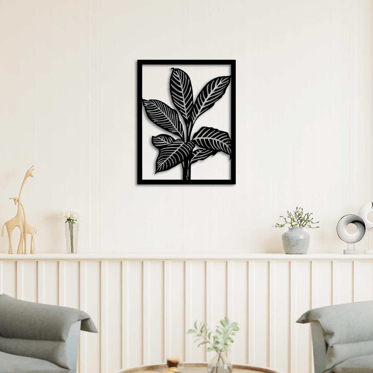 Tropical Leaf Silhouette Wall Art -  - Jolly Gifts And Arts