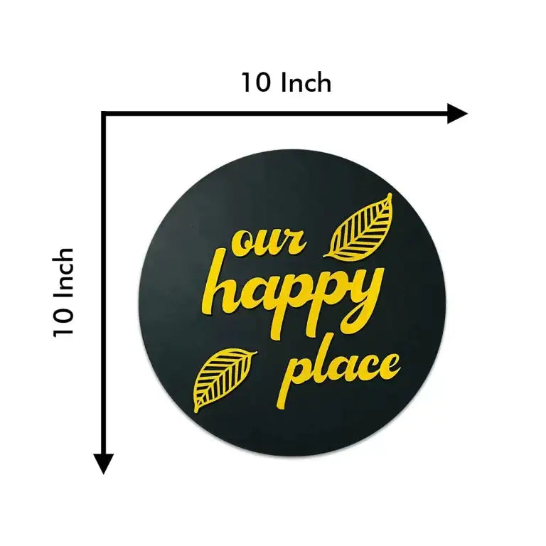 "Our Happy Place" round wall sign Art -  - Jolly Gifts And Arts