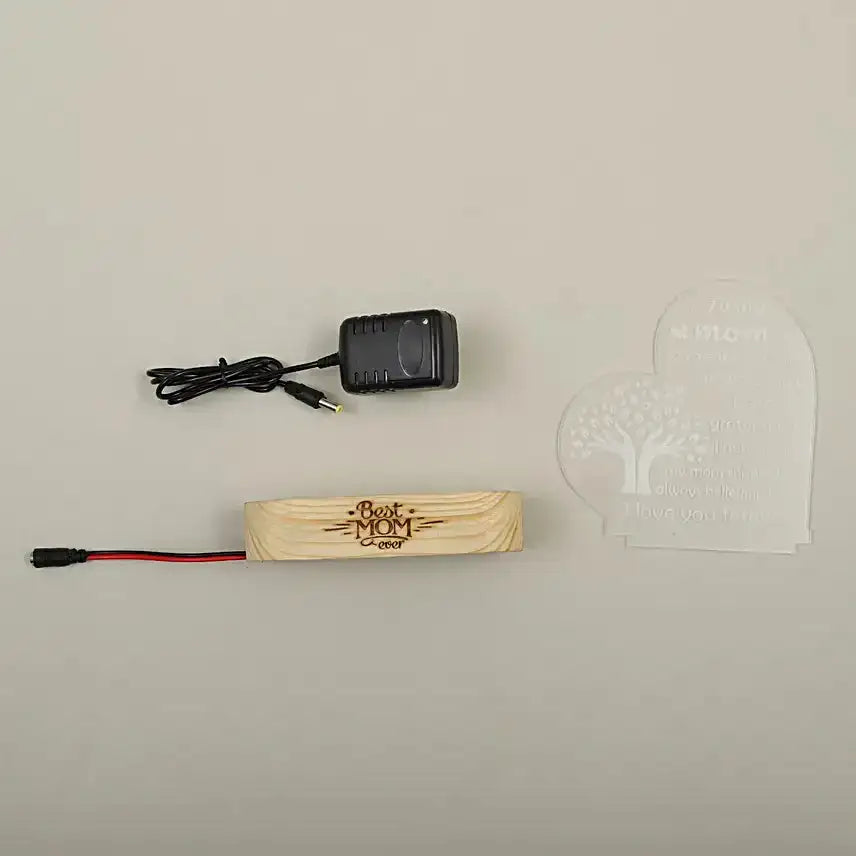LED Acrylic Tabletop Night Light with 'To My Mom' Engraving
