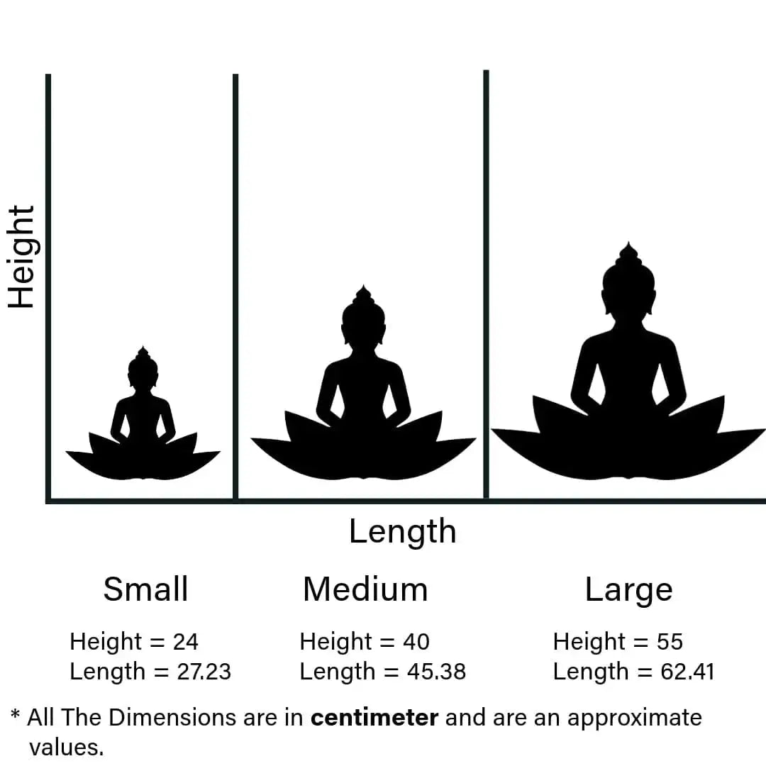 Peaceful Buddha Black Metal Wall Decor for Yoga & Meditation Space