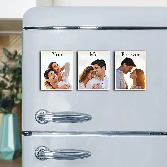 Custom Photo Memorial Durable MDF Fridge Magnets Set of 3