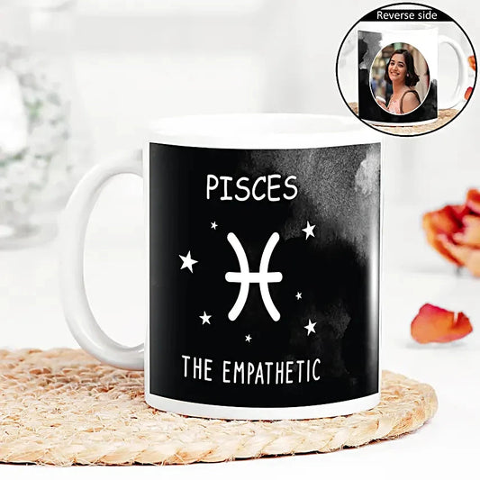 Personalised Pisces Harmony Photo Mug