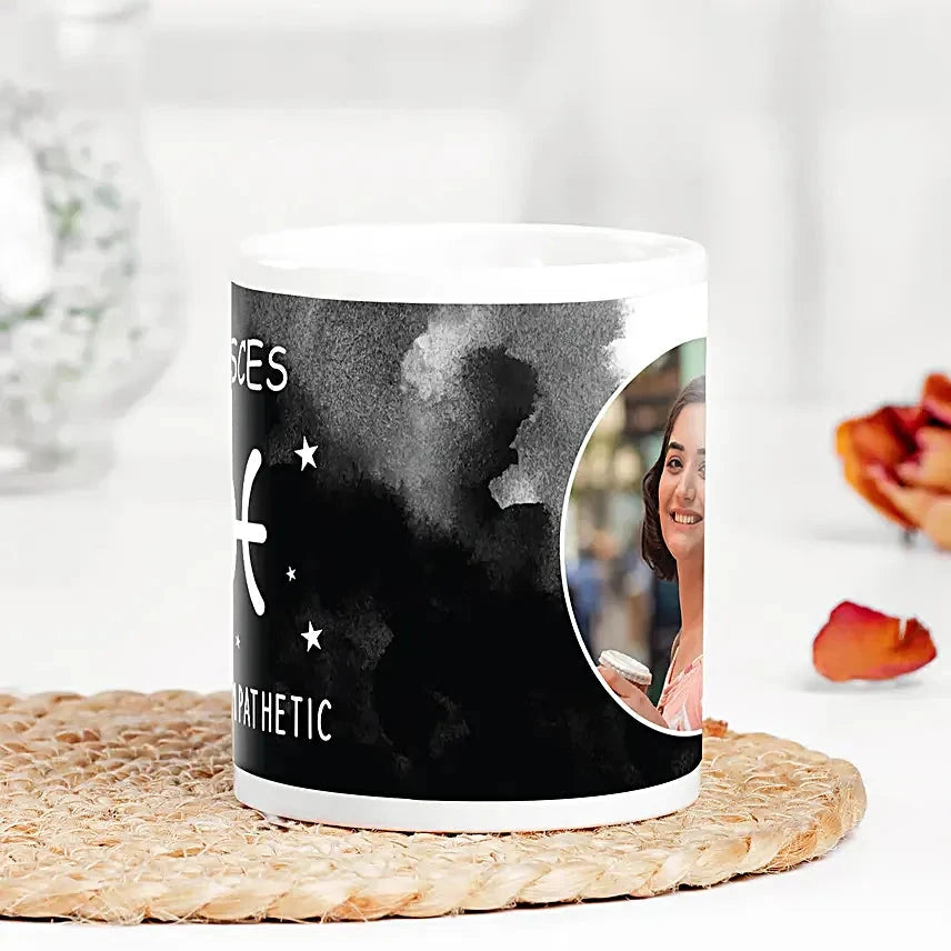 Personalised Pisces Harmony Photo Mug