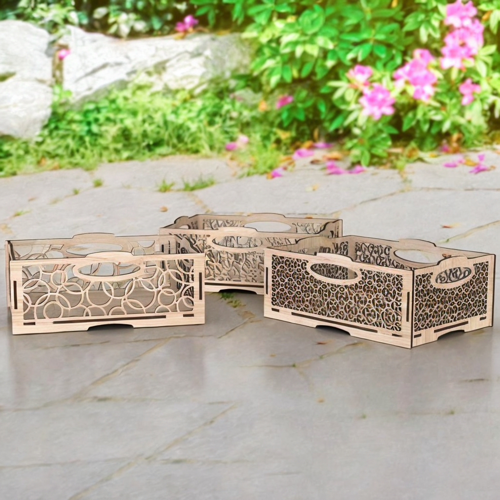Elegant Stackable Wooden Storage Box (Set of 3 ) Jolly Gifts And Arts
