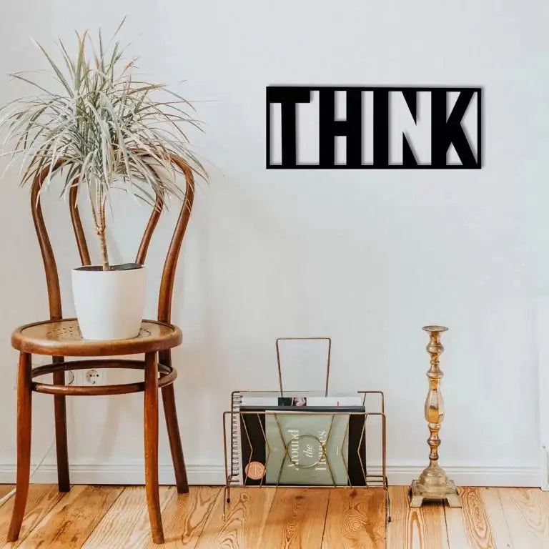 "THINK" Modern Wall Art Sign -  - Jolly Gifts And Arts