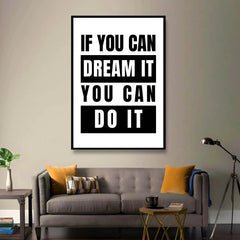 Bold Motivational DREAM IT DO IT Typography Poster