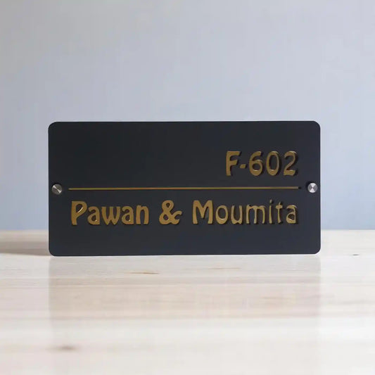 Custom Matte Black Acrylic Door Sign