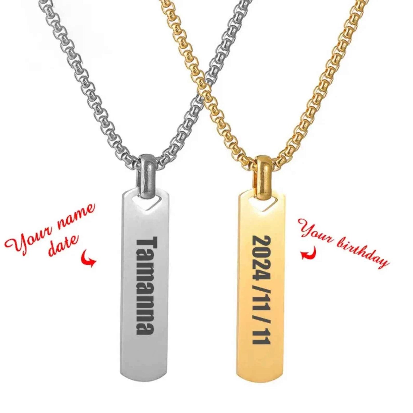 Custom Eye Photo Necklace: Name Engraved Pendant - Personalized Gift