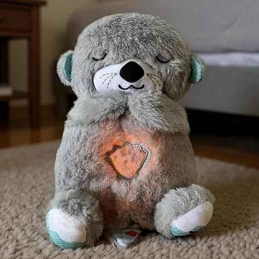 Soft Breathing Motion Teddy Bear Plush Sound Machine for Baby Calm Sleep
