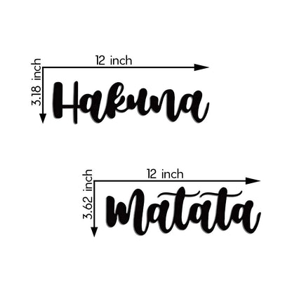 Hakuna Matata Wall Art | Modern Cursive Script Sign -  - Jolly Gifts And Arts