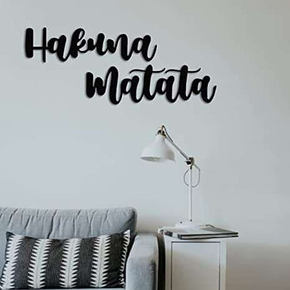 Hakuna Matata Wall Art | Modern Cursive Script Sign -  - Jolly Gifts And Arts