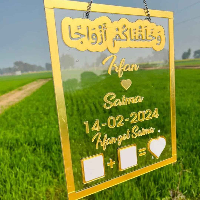 Personalized Couple Thumbprint Art Frame: Custom Wedding Anniversary Fingerprint Gift