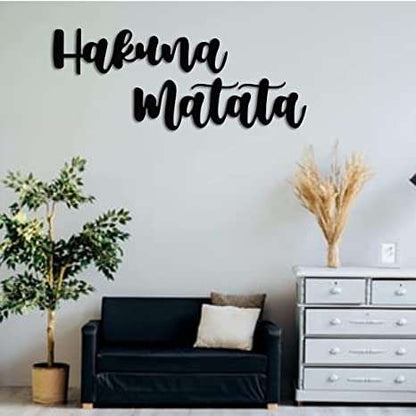 Hakuna Matata Wall Art | Modern Cursive Script Sign -  - Jolly Gifts And Arts