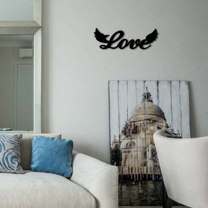 "Love" Word Wall Art with Wings -  - Jolly Gifts And Arts