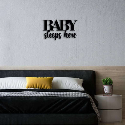 "Baby Sleeps Here" Wall Sign -  - Jolly Gifts And Arts