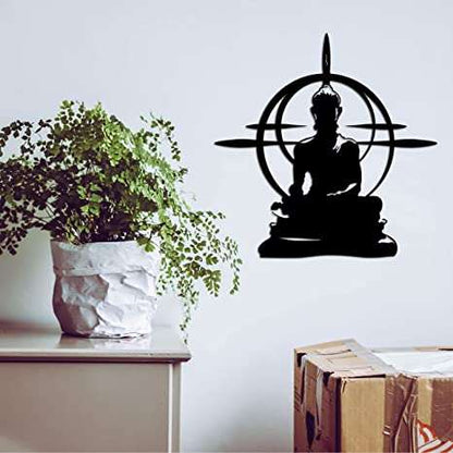Geometric Aura Buddha Wall Art