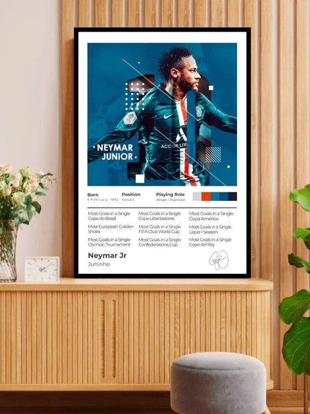 Neymar Jr. Minimalist PSG Soccer Poster