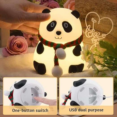 7-Color Silicone Panda Lamp