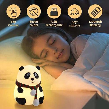 7-Color Silicone Panda Lamp