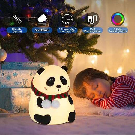 7-Color Silicone Panda Lamp