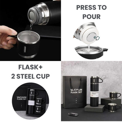 Thermal Vacuum Flask & Mug Gift Set