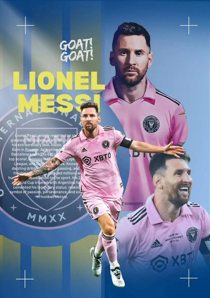 "GOAT! Lionel Messi" Football Legend Art Print -  - Jolly Gifts And Arts