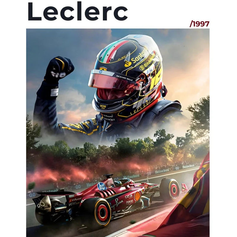 Charles Leclerc F1 Driver Minimalist Poster