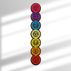 7 Chakra Layered Wooden Wall Art -  - Jolly Gifts And Arts