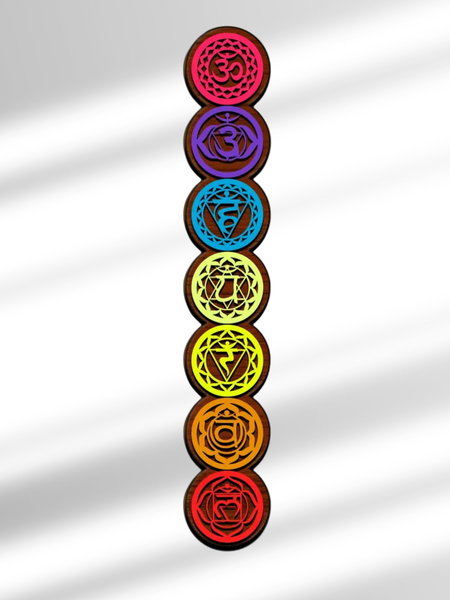 7 Chakra Layered Wooden Wall Art -  - Jolly Gifts And Arts