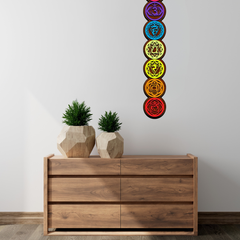 7 Chakra Layered Wooden Wall Art -  - Jolly Gifts And Arts