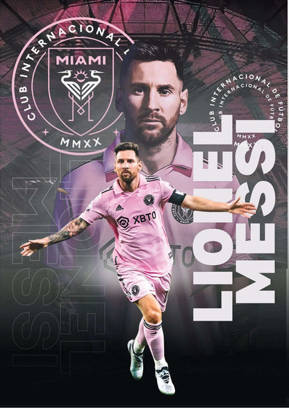 Lionel Messi Football Legend Art Poster Set - 8 Iconic Unframed Prints