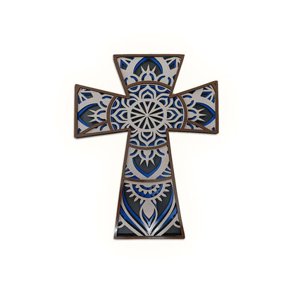 Multi Layered Mandala Cross Wall Art -  - Jolly Gifts And Arts