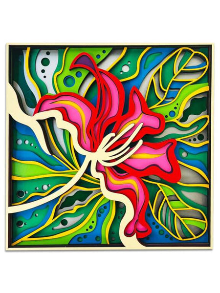 3D Layered Flower Wall Art