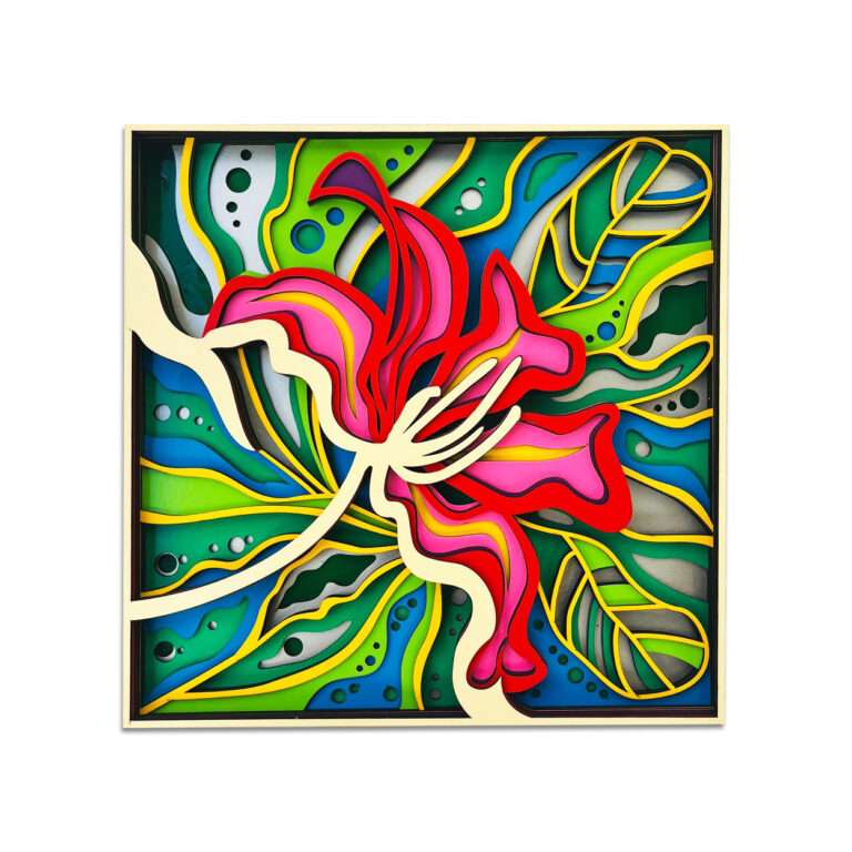 3D Layered Flower Wall Art