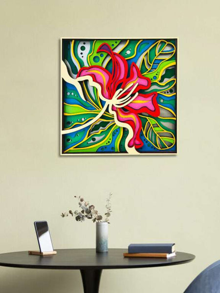 3D Layered Flower Wall Art