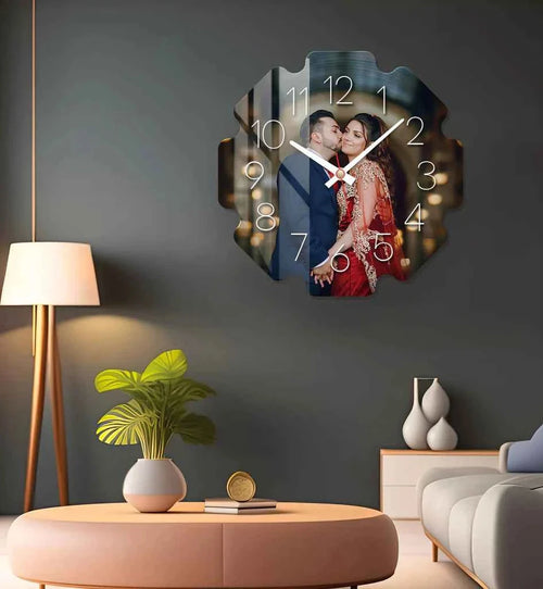 Custom Shaped HD Photo Printed Wall Clock
