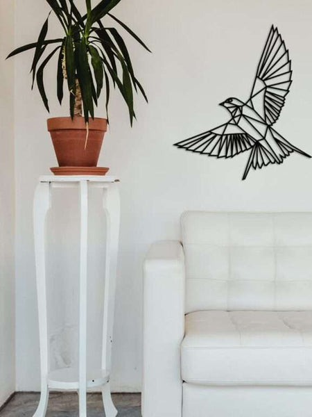 Abstract Geometric Bird Decor