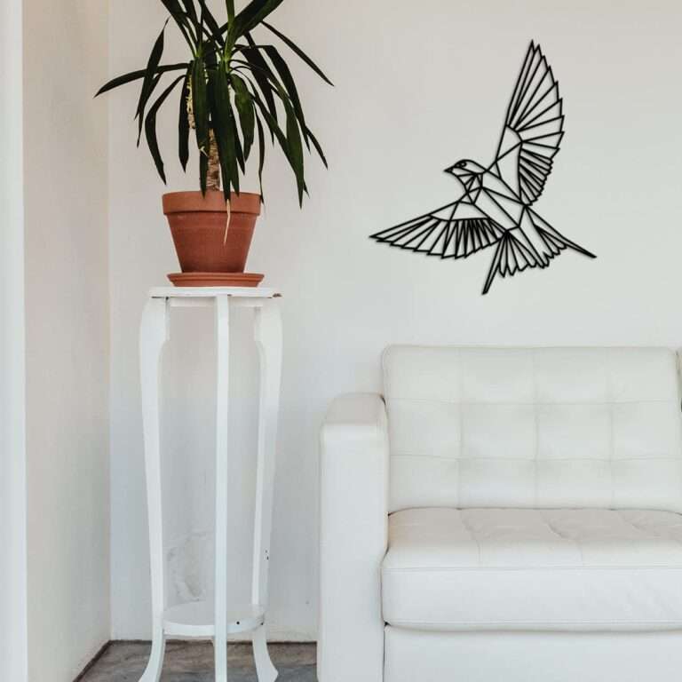 Abstract Geometric Bird Decor