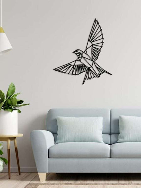 Abstract Geometric Bird Decor