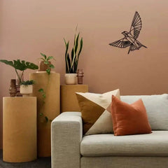 Abstract Geometric Bird Decor
