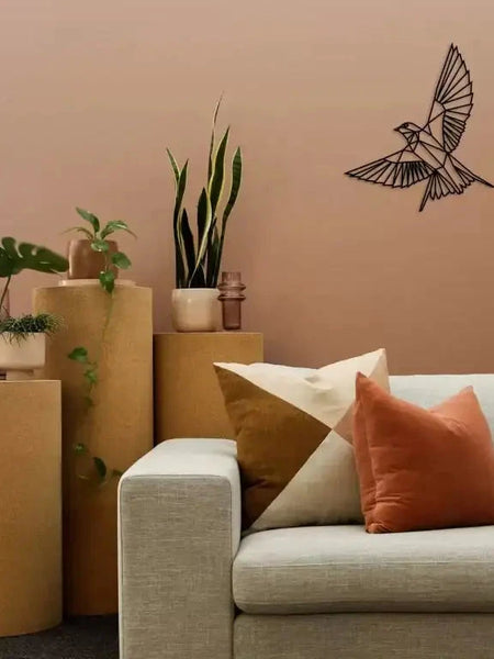 Abstract Geometric Bird Decor