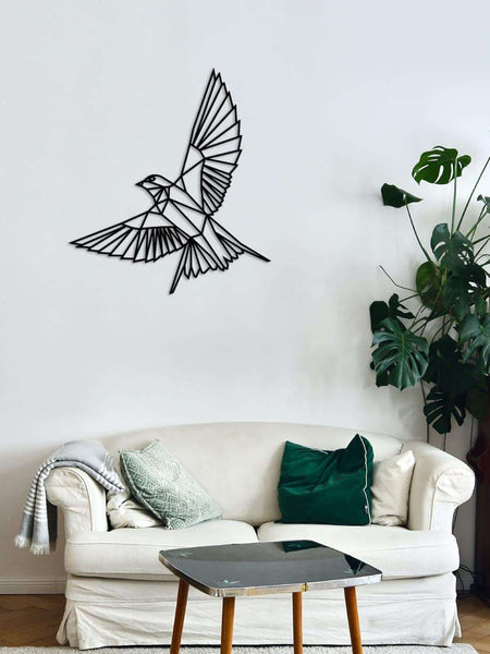 Abstract Geometric Bird Decor