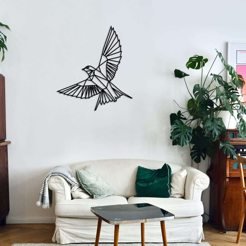 Abstract Geometric Bird Decor