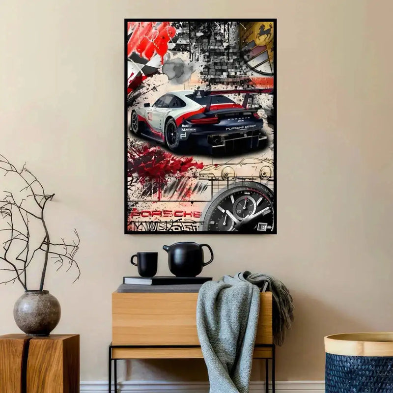 Abstract Porsche GT3 Race Art