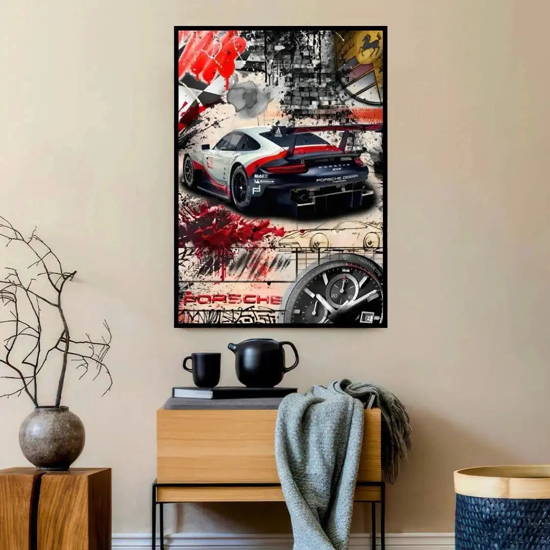 Abstract Porsche GT3 Race Art