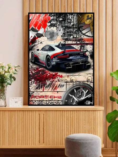 Abstract Porsche GT3 Race Art