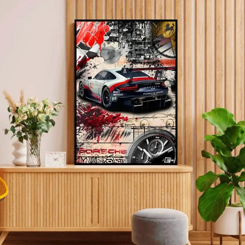 Abstract Porsche GT3 Race Art