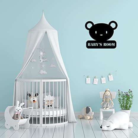 Adorable Bear Wall Sign – "Baby’s Room"