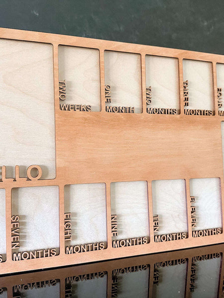 Baby's First Year Memory Frame – Custom 14-Photo DIY Keepsake for Newborn to 12 Months